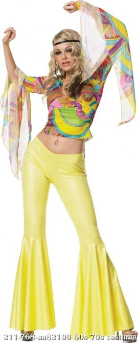 Psychedelic Hippie Babe Sexy Adult Costume 1 Psychedelic Hippie Babe Sexy Adult Costume