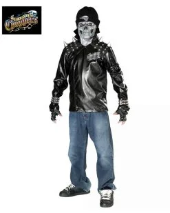 Metal Skull Biker Costume For Teen