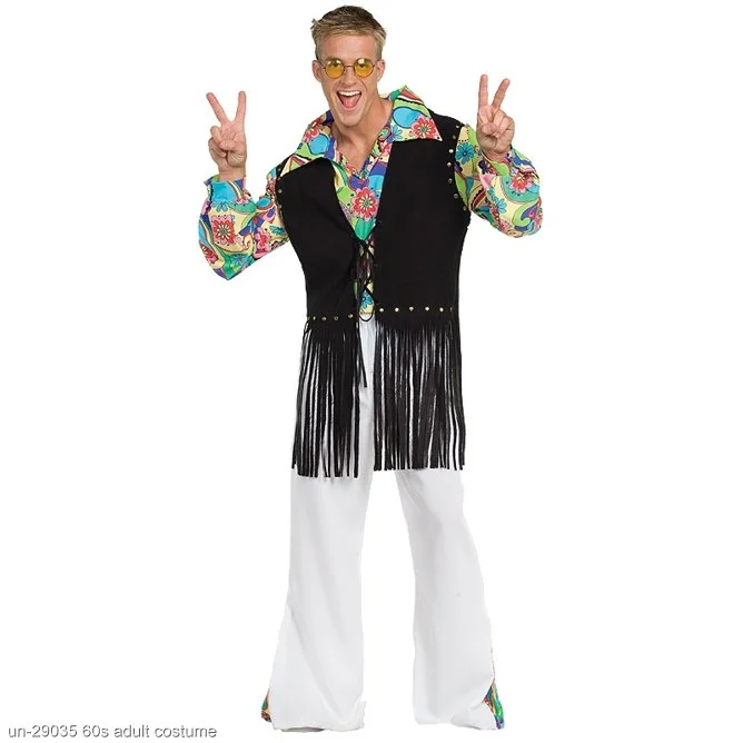 Outta Sight Hippie Adult Costume 1 Outta Sight Hippie Adult Costume